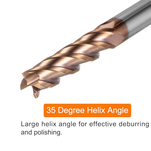 Image of HARFINGTON 2pcs Carbide Square End Mills 6mm (15 /64 inch) Dia 6mm (15 /64 inch) Shank 75mm (3 inch) Extra Long HRC55 TiSiN Coated Micro-Grain Tungsten Carbide 4 Flutes Milling Bit Cutter