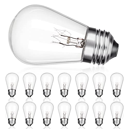 addlon Incandescent Replacement Bulbs 11W S14, 15 Pack Waterproof E26 Screw Base for Outdoor Incandescent String Lights addlon Incandescent Replacement Bulbs 11W S14, 15 Pack Waterproof E26 Screw Base for Outdoor Incandescent String Lights