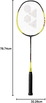 バドミントンラケット ブラック/イエロー Amazon | ヨネックス グラファイト バドミントン ラケット