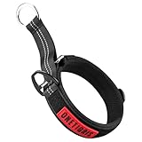 OneTigris Reflective Martingale Dog Choke Collar,P-shaped Training Canine Collar with Hi-vis Nighttime Safety Light-reflective Design for Narrow Head Canines Ease Walking(Black, L) - Image 1