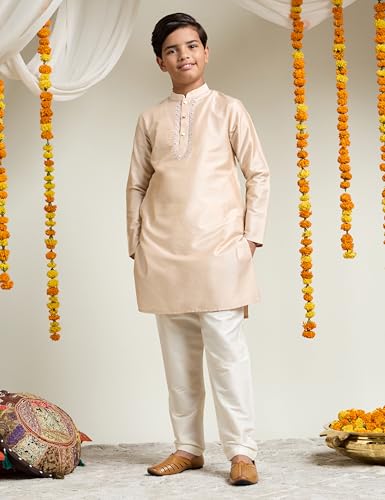 Image of Amazon Brand - Symbol Boy's Festive Rayon Kurta Pajama Set