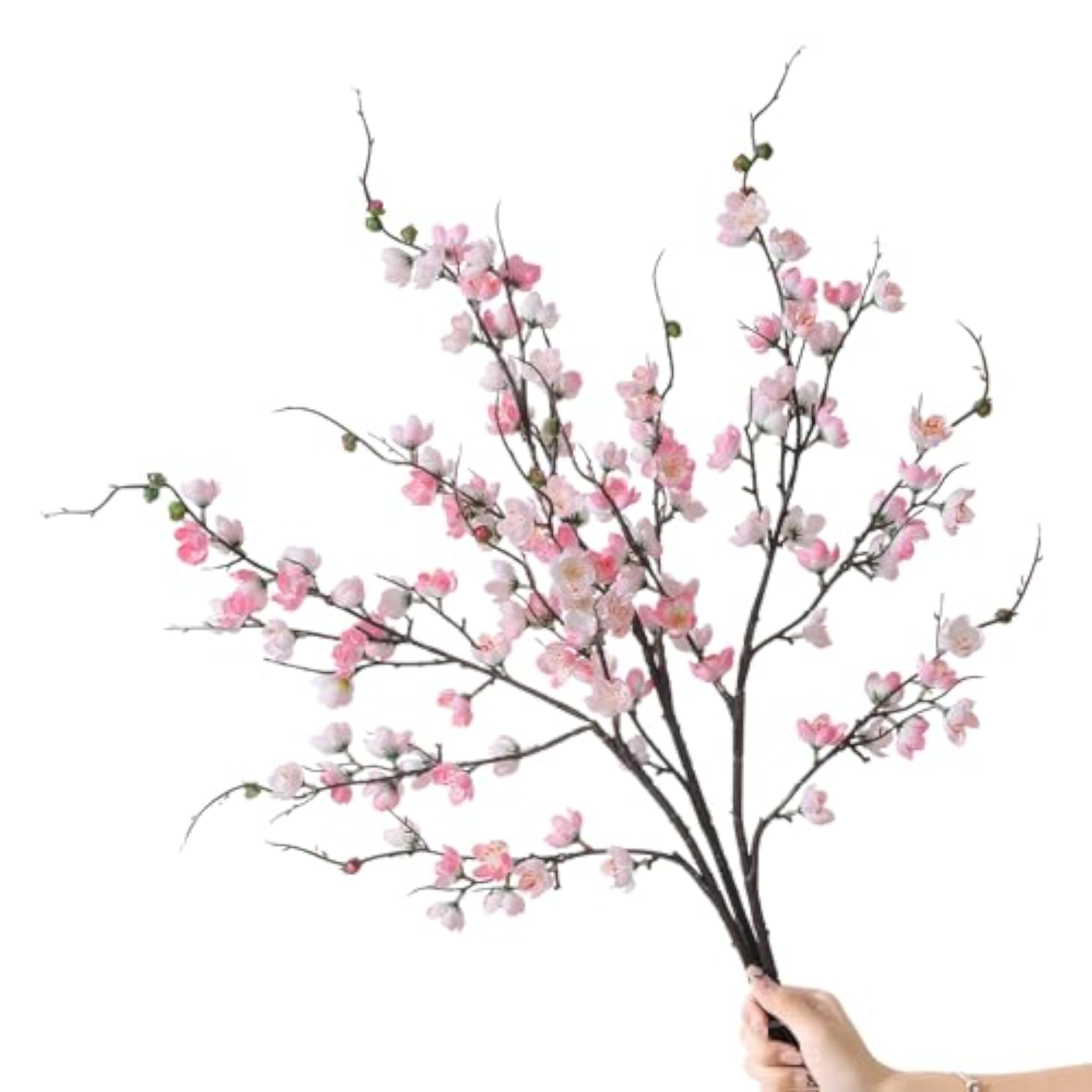 Artificial Pink Cherry Blossom Branches 3Pcs