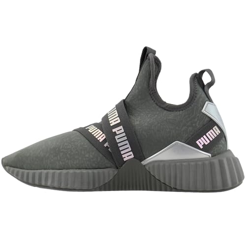PUMA Kids Girls Defy Mid Bling Slip On Sneakers Shoes Casual - Grey3