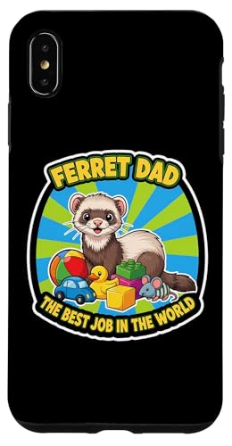Funny Ferret Dad Best Job In The World ���̓� �e �X�}�z�P�[�X iPhone XS Max �p