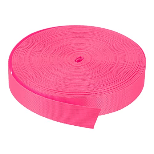 Image of Nylon Webbing Strap, 10 Metres, 1 inch /1.5 inch /2 inch Width, 0.7 mm Thickness (Dark Pink, 1.5 inch)