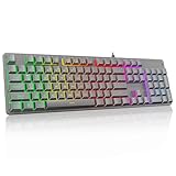 Redragon Teclado mecánico K552 para juegos, compacto de 87 teclas, LED RGB, interruptores rojos, antifantasma, metal, PC y escritura, apto para principiantes