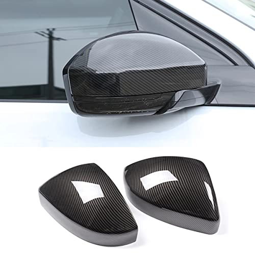 HUAQIEMI 2 Piezas de Fibra de Carbono Estilo ABS Espejo retrovisor Lateral de Coche Tapa embellecedora para Land Rover Discovery Sport Range Rover Velar Evoque Cover