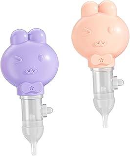 Toyvian 2 Pçs Aspirador De Muco Nasal Para Cuidados De Saúde Do Bebê Aspirador De Nariz Para Bebê Sugador De Muco Nasal Aspirador De Nariz Para Bebê Anti-Refluxo Coelhinho Alimentador De