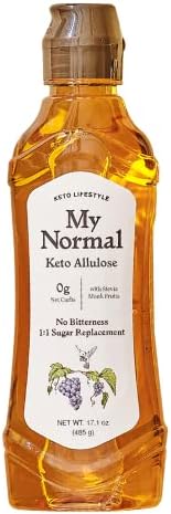 My Normal Keto Allulose 17.1 Fl Oz - Allulose, Monk Fruit and Stevia Blend, Zero Calorie Sweetener, 1:1 Sugar Substitute, Gluten Free, No Erythritol & Glycemic Impact, 0g Net Carbs - Keto, Paleo, Vegan Friendly