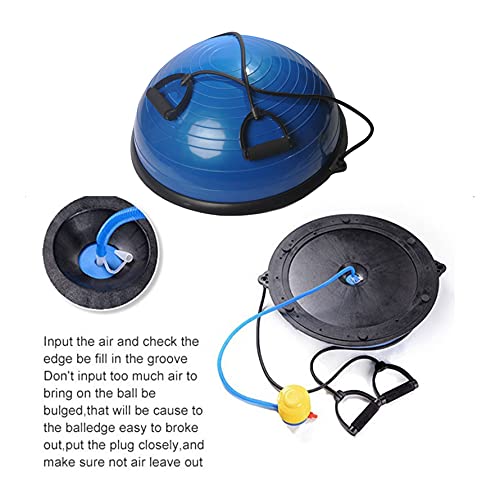 Yoga-Ball-Balance-Ball-Balance-Trainer-Half-Ball-with-Resistant-Band-Strength-Exercise-Fitness-Yoga-with-Foot-Pump-for-Gym-Office-Home-Blue