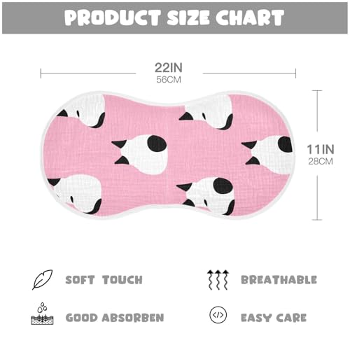 Baby Burp Cloths, Soft Absorbent Burping Cloths for Babies, Cotton Milk Spit Up Rags, Large Size for Newborns, Baby Boys and Girls (Cat Silhouette Pattern)4
