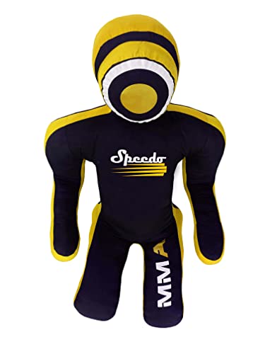 Speedo Sports Bjj Brazilian Jiu Jitsu Wrestling Dummy For Grappling Submission Mixed Martial Arts Mma Training Punching Throwing Boxing Bag Practice Karate Judo Defence -Unfilled (6Ft, Black Yellow) #TOP2