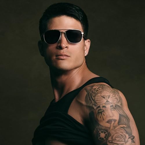 Image of ZENOTTIC Aviator Wood Polarized Sunglasses for Men 100% UV Protection Fishing Driving Golf