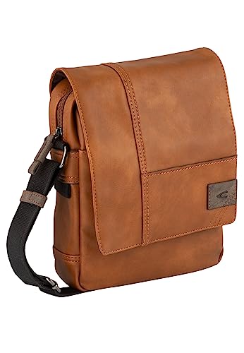 camel active Laos Herren Überschlagtasche Umhängetasche Klein Cognac Braun