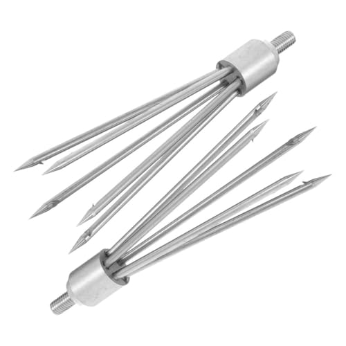 Consejos para Comprar Tenedores de pescado que puedes comprar esta semana. 48 SECFOU Tenedor de Pesca Inoxidable de 5 Puntas Base de Aluminio Ligera Juego de 2 Piezas para Pesca al Aire Libre y Ríos Anzuelo Portátil