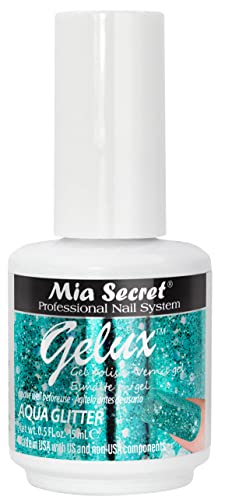 Esmalte en gel color Aqua Glitter Mia Secret