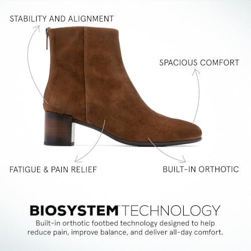 ABEO Plaza Back ZIp Booties for Women | Fall Boots for Women | Water Resistant Leather | Built-In Orthotic Insole3