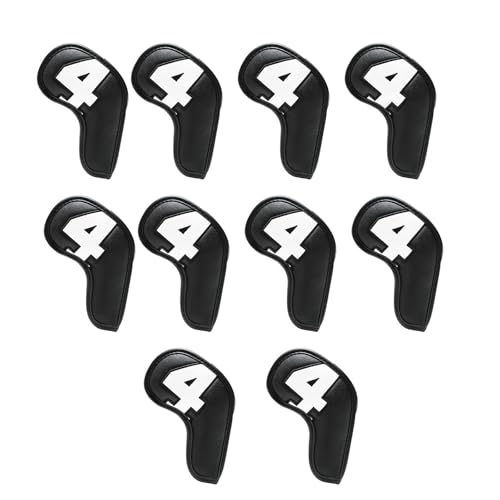 10 個 Pu レザー防水ゴルフアイアンヘッドカバー保護カバーアクセサリーゴルファーのためのギフトカバーヘッドカバー