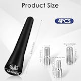 6.5cm Mini Car Radio Aerial Antenna, FM AM DAB Universal Roof Cars Aerial Mast Replacement Small Short Rod Car Antenna Aerials Accessories Strong Reception Screws in M4 M5 M6 (6.5CM) - Image 2