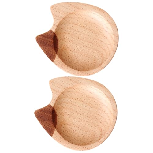 OFFSCH 2Pcs Cat Shaped Dipping Bowls Retro Appetizer Plates for Soy Sauce Stackable Saucers for Home and Restaurant Use and Easy to