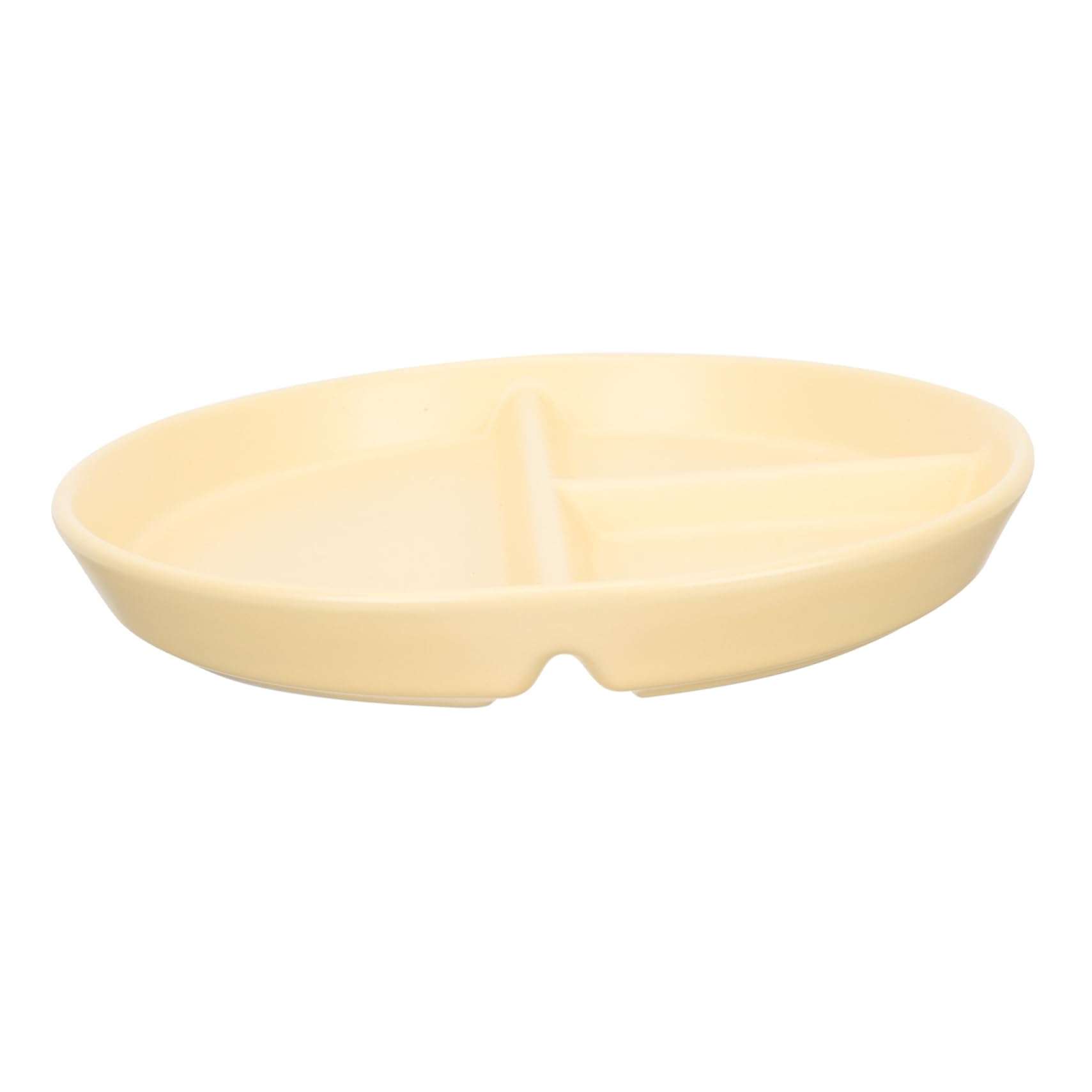 JECOMPRIS Ceramic Compartment Serving Plate Section Breakfast Dish for Balanced Nutrition for Family Meals Office Canteens Easy to Clean Store Dishwasher Safe