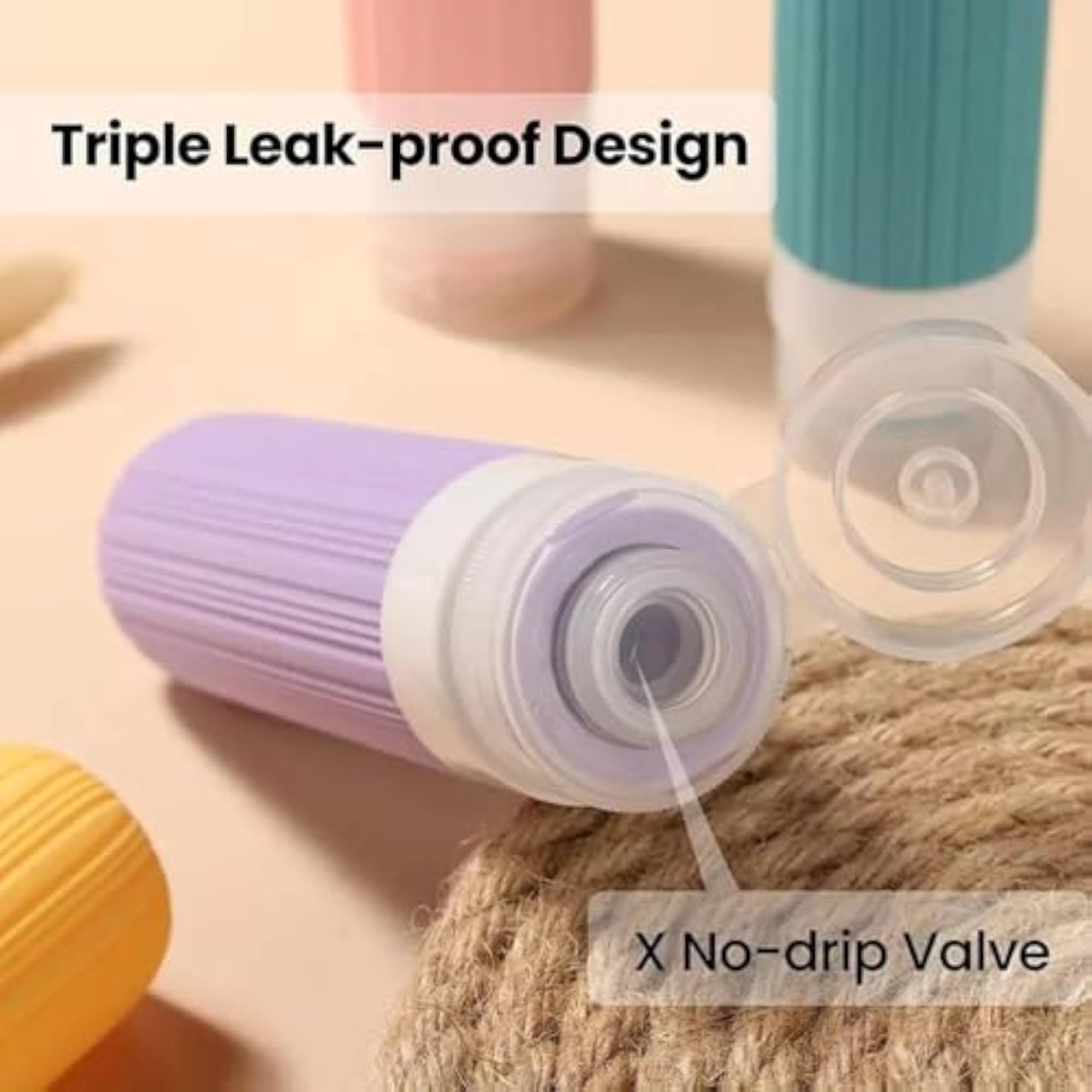 4-Pack Leakproof Silicone Travel Bottles