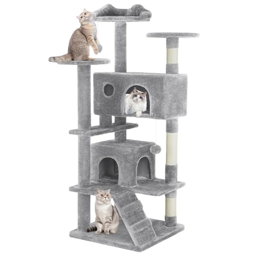 Image of Sweetcrispy 54-inch Cat Tree Tower with Scratching Posts, Indoor Use