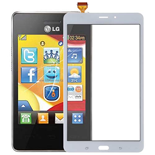 Écran tactile Galaxy Tab A 8.0 T385 vitre supérieure blanche dalle de rechange version 4G