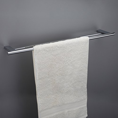 Maykke Benidorm 24" Double Towel Bar Modern Wall Mount Towel Holder for Bathroom Lavatory, Shower & Kitchen Made of Solid Brass 2 Sizes, Polished Chrome OYA1022401