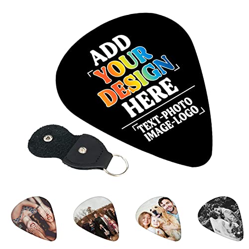 Custom Guitar Picks 6-Pack Personalized Your Own Name Text Picture Logo Diy Guitar Bass Pick Best Gifts For Beginner Guitar Husband Dad Son Boyfriend Friend (0.98 Mm) #TOP9