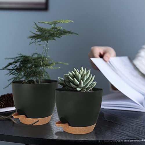 Ststech Self Watering Planters With Drainage Holes Reservoir,Nursery Planting Pot For Indoor Decor Garden Plants Succulents,Snake Plant thumb #5