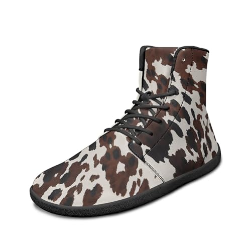 Image of Fashion Print Womens Mens High Top Barefoot Sneakers Flat Shoes
