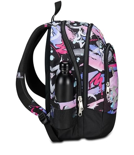 Seven Zaino Scuola Advanced, Nero Fucsia, Mark On Girl, Zaino Doppio Scomparto Con Tasca Porta Pc O Tablet, Tasca Porta Borraccia E Organizer, Zaino Scuole Medie E Superiori, Bambina Ragazza - 6