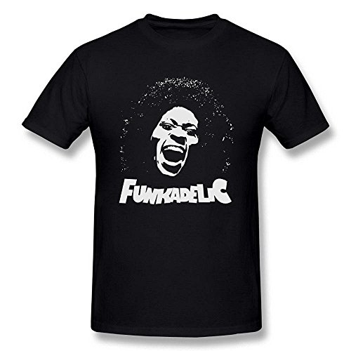 Sixtion Men's Funkadelic George Clinton Logo Black T Shirt by Maven Large