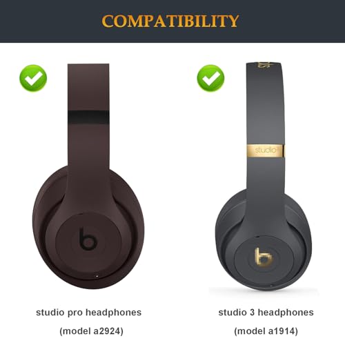 Kit de Reparación para Diadema de Auriculares Beat Studio Pro: Cojín de Repuesto Compatible con Beats Studio Pro (A2924) y Studio 3 (A1914), Color Marrón Oscuro miniatura 2