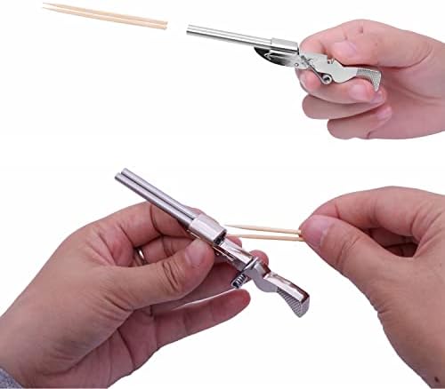 Mini Shotgun Funny Decompression Toys Mini Toy Pistol Novelty Mini Gun Fidget Toy for Kids Ages 12+,Halloween Christmas Birthday Parties Gift(Silver)