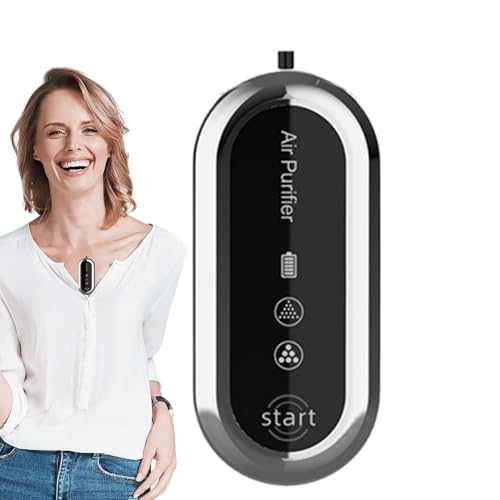 Purificación de aire personal, purificación de aire, portátil ionizer, Tiny purificador con ligero y recargable diseño para el hogar, el trabajo, el viaje y el uso al aire libre, 1 pieza