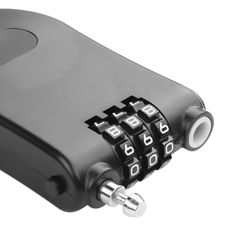 Cadenas à combinaison câble rétractable acier noir haute résistance 99cm