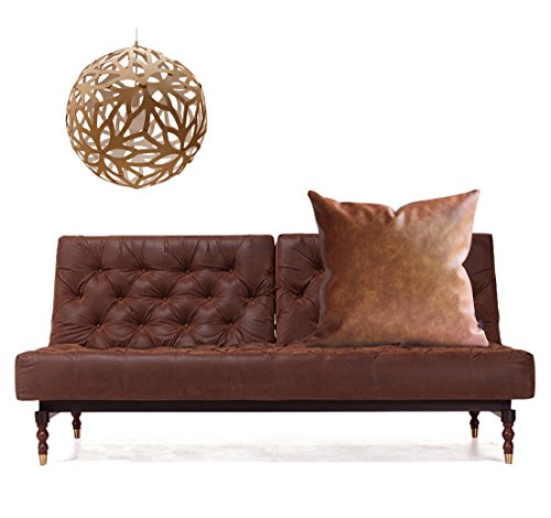 Kdays Thick Faux Leather Euro Sham Throw Pillow Cover Cognac Leather Decorative Throw Pillow Case Farmhouse Decor Sofa Couch Cushion Covers Modern Minimalist Vegan Pillow Cover 24X24 Inches #TOP4