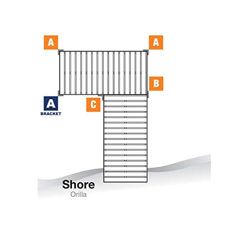 Tommy Docks Outside Corner Bracket 2 Pack - Normal Duty Steel Stationary Dock Connector Piece - Powder Coated Boat Dock Hardware Part #TOP4