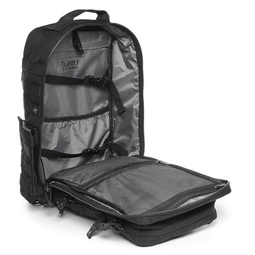 Mochila Militar Wolf Attack M4 Preta - Cordura® 1000D
