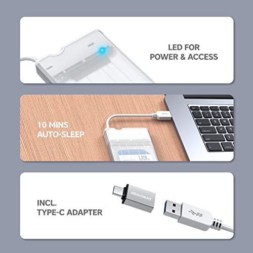 Caja externa para disco SATA de 2.5 pulgadas USB 3.0 miniatura 7