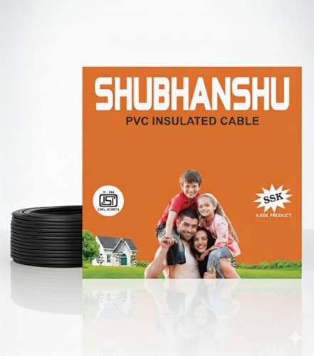 Image of 2.50 SQMM PVC Insulated Pure Copper Wire | Single Core Flexible Electric Cable | ISI Certified | 90 Meters | Black