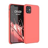 kwmobile Hülle kompatibel mit Apple iPhone 11 - Hülle Silikon gummiert - Handyhülle - Handy Case in Leuchtende Koralle