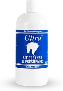 Ultra Horse Bit Cleaner and Freshener Keeps Horse Bits Clean and Fresh | Removes Dried Saliva and Disinfects | Ensures Show Ring Ready Shine | Pleasant Peppermint Taste | Made in USA, 32 oz