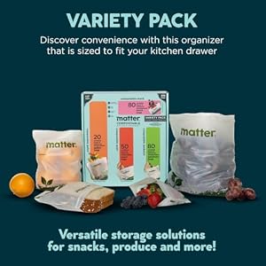 Matter Compostable Resealable Bags, Snack, Sandwich, Quart, Gallon 230 Ct — photo 2 of 6