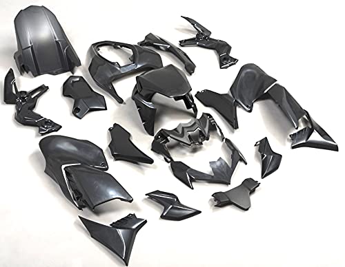Hongk- Abs Injection Plastic Fairing Kit Compatible With 2020 2021 Kawasaki Z900 18Pieces/Full Set Unpainted Black Bodywork Body Kit Motorcycle Accessories [P/N: Gzsp-6605-Unp Bk] #TOP4
