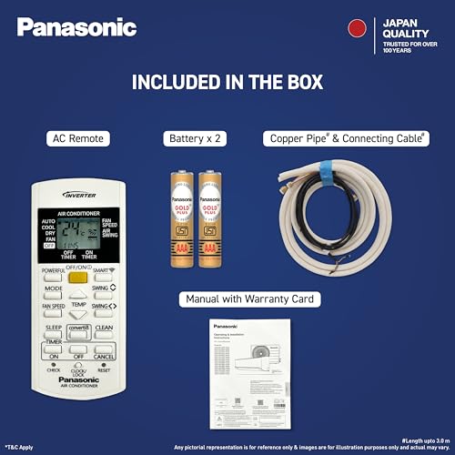Image of Panasonic 1.0 Ton 4 Star New Star Rated Premium Wi-Fi Inverter Smart Split AC (Matter /MirAIe,AI,DustBuster, 55C Oper., Copper Condenser, 8in1 Convertible, 4-Way, PM0.1 Filter, CS /CU-NU12BKY4W, White)