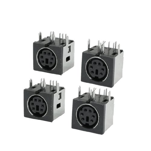 uxcell 4 Pzs Conector S-Video Macho 6 Pines miniatura 1