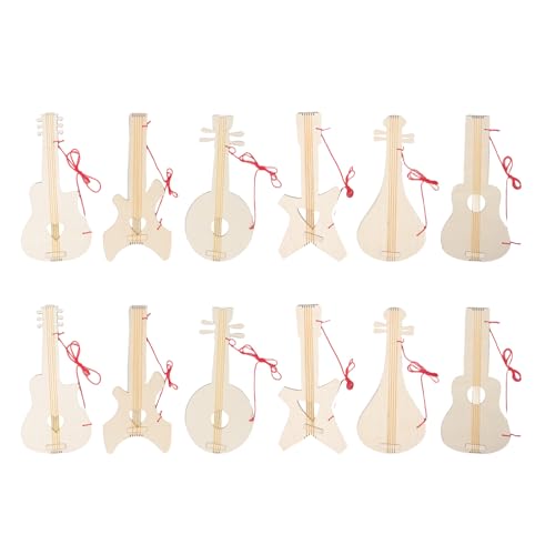 Bois en forme de guitare non finie Zerodeko pour loisirs créatifs et coloriage DIY